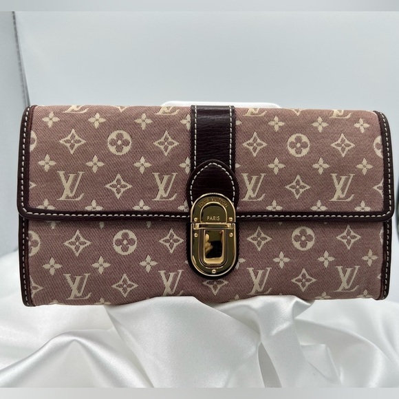 LOUIS VUITTON Monogram Idylle Pattern Sarah Wallet (Previously Mini Lin) - Picture 1 of 10